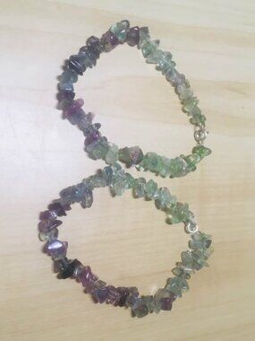 Handmade fluorite bracelets with silver clasp